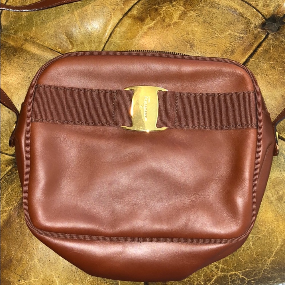 Brown Leather Ferragamo Crossbody